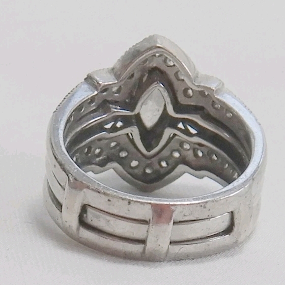 Rare Estate Elegant Victoria Wieck/Meda Absolute Ring With Guard - Picture 9 of 13